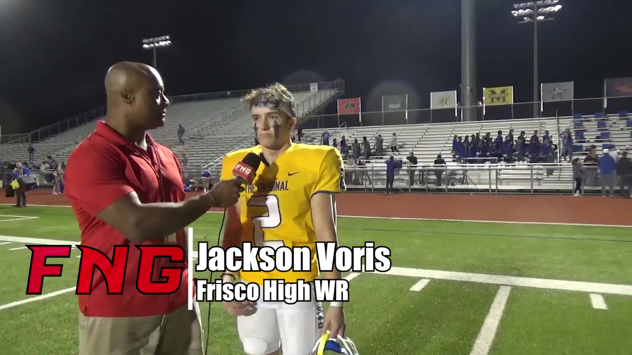 Frisco High WR Jackson Voris talks about their OT W vs Frisco Heritage to stay in 1st in District