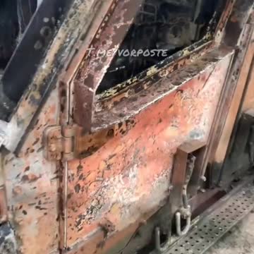 Donbass. Another destroyed British Husky TSV