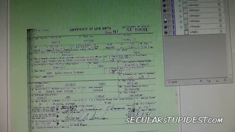 Pres. Obama Birth Certificate Layers