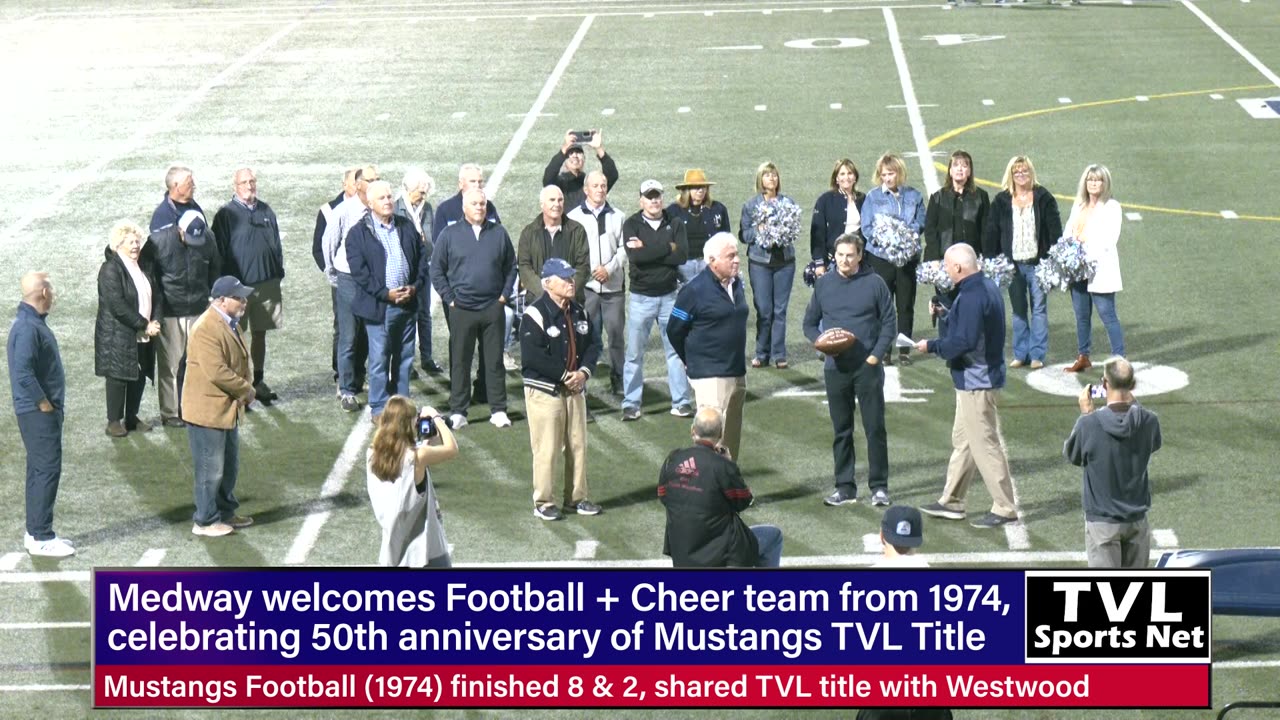 Medway Mustangs celebrate 50th anniversary of 1974 team's TVL Football title