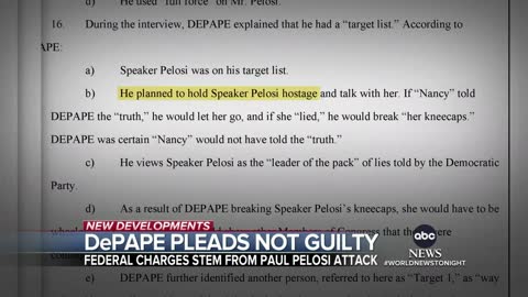 Pelosi attacker pleads not guilty to federal charges