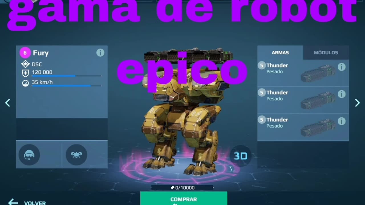 Gama de todos los robots en war robots