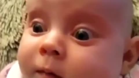 funny baby reaction