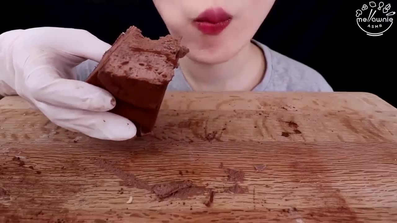 ASMR CHOCOLATE MARSHMALLOW KINDER RICE CAKE ICE CREAM SNACK