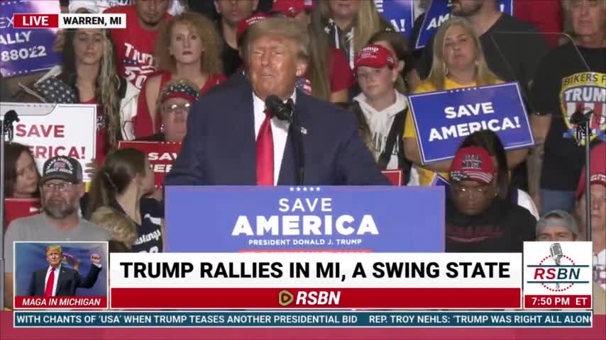 October 1st, 2022: President Donald J Trump Speaks at Save America Rally in Warren, MI