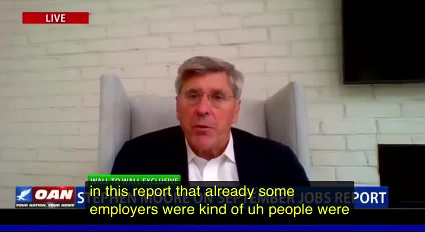 Stephen Moore on September jobs report, Democrat spending (Captioned