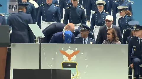 Biden falls at Air Force Academy graduation ceremony