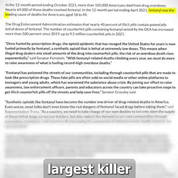 California Senator Tom Umberg discusses the impacts of fentanyl in CA.