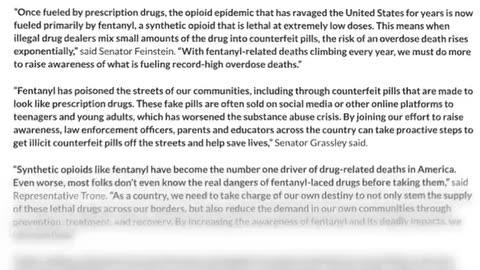 California Senator Tom Umberg discusses the impacts of fentanyl in CA.