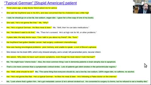 Typical German [stupid American] patient