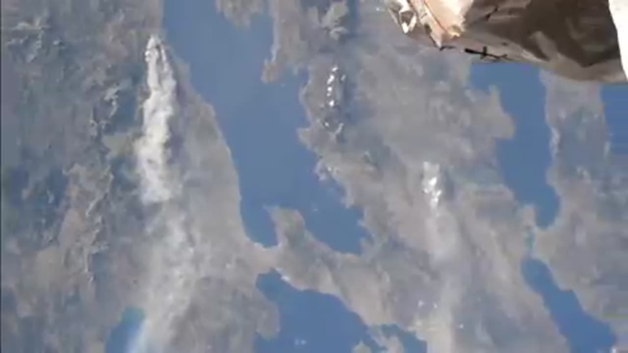 The devastating wildfires in Greece are clearly visible from the International Space Station.