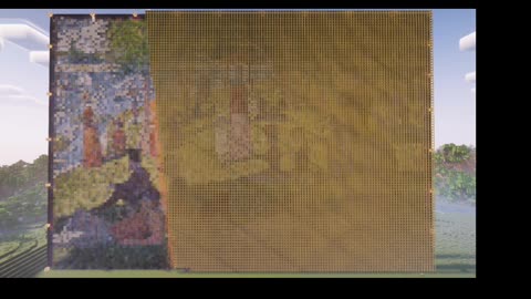 Masterpieces in voxel art | A Sunday on La Grande Jatte by Georges Seurat between 1884 and 1886 - unveiling only