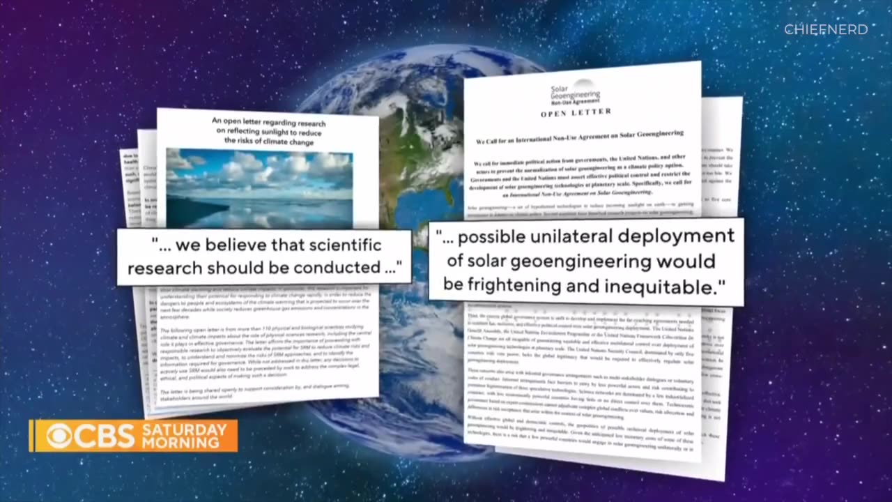 Proposed ‘dimming of the Sun’ by Bill Gates on CBS News