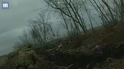 Ukrainian soldiers storm Russian trench in terrifying video of assault on Wagner in Bakhmut