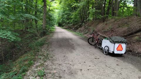 On the Sippo Valley Trail bicycling 🚲 west...