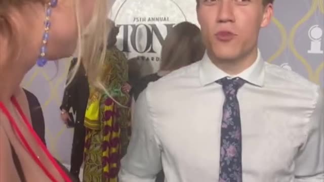 Axel Webber live on the Tony Awards red carpet