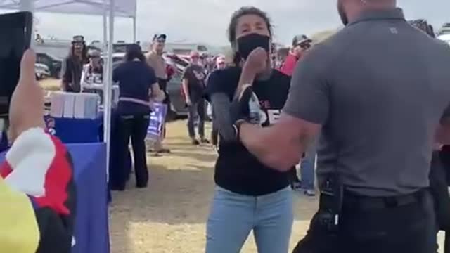 Biden Supporter ARRESTED at the AZ Rally