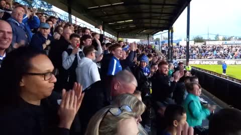 AARON COLLINS SCORES BRISTOL ROVERS SECOND GOAL AGAINST FLEETWOOD TOWN.