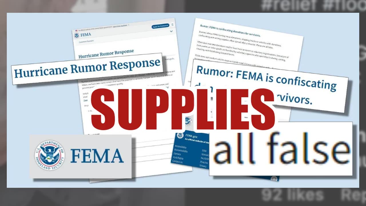 Fact Check: FEMA Is NOT Confiscating Supplies, Donations For Hurricane Helene Victims