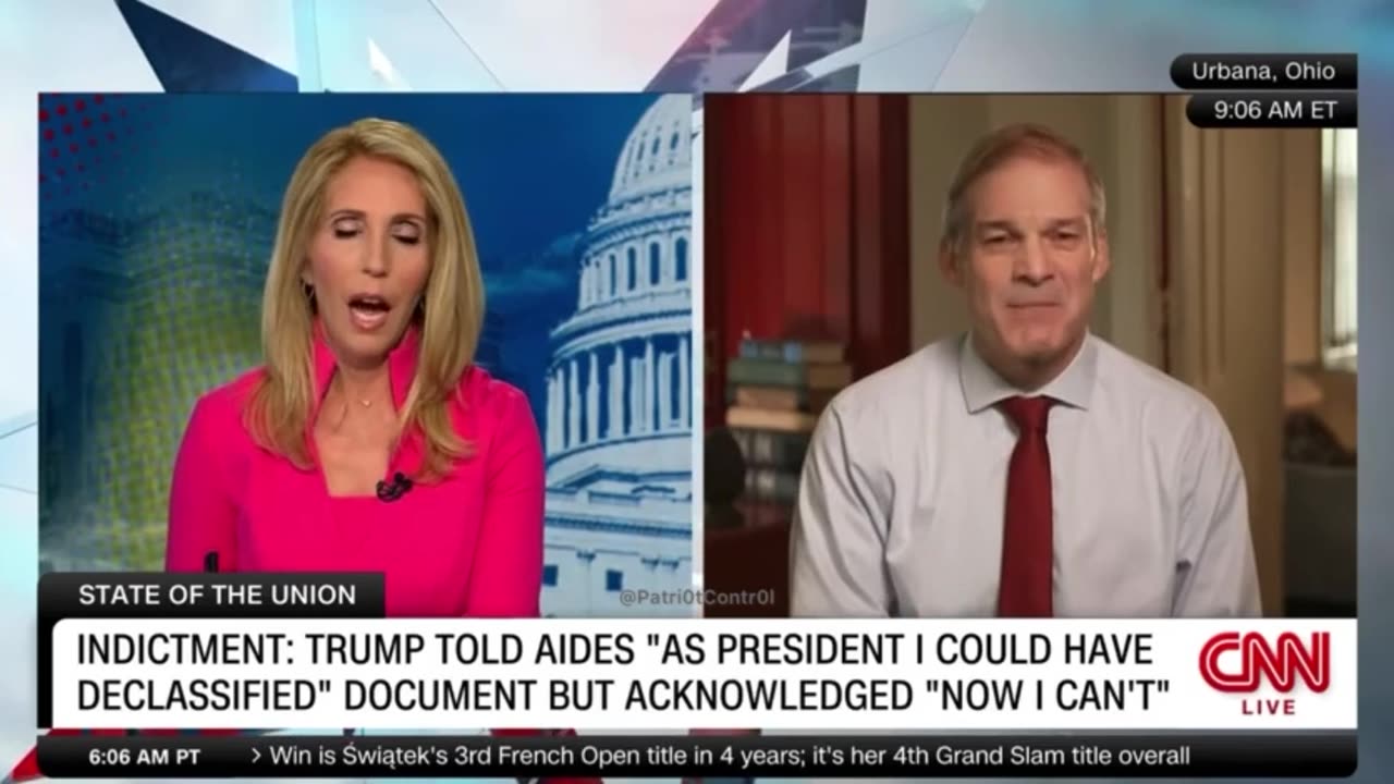 ~ Fake News Freak-Out! Jim Jordan's Truth Bombs Forces CNN's Dana Bash to Cut Him Off ~