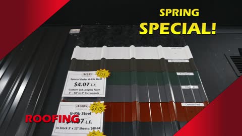 Jacob's Supply Spring Roofing Special!