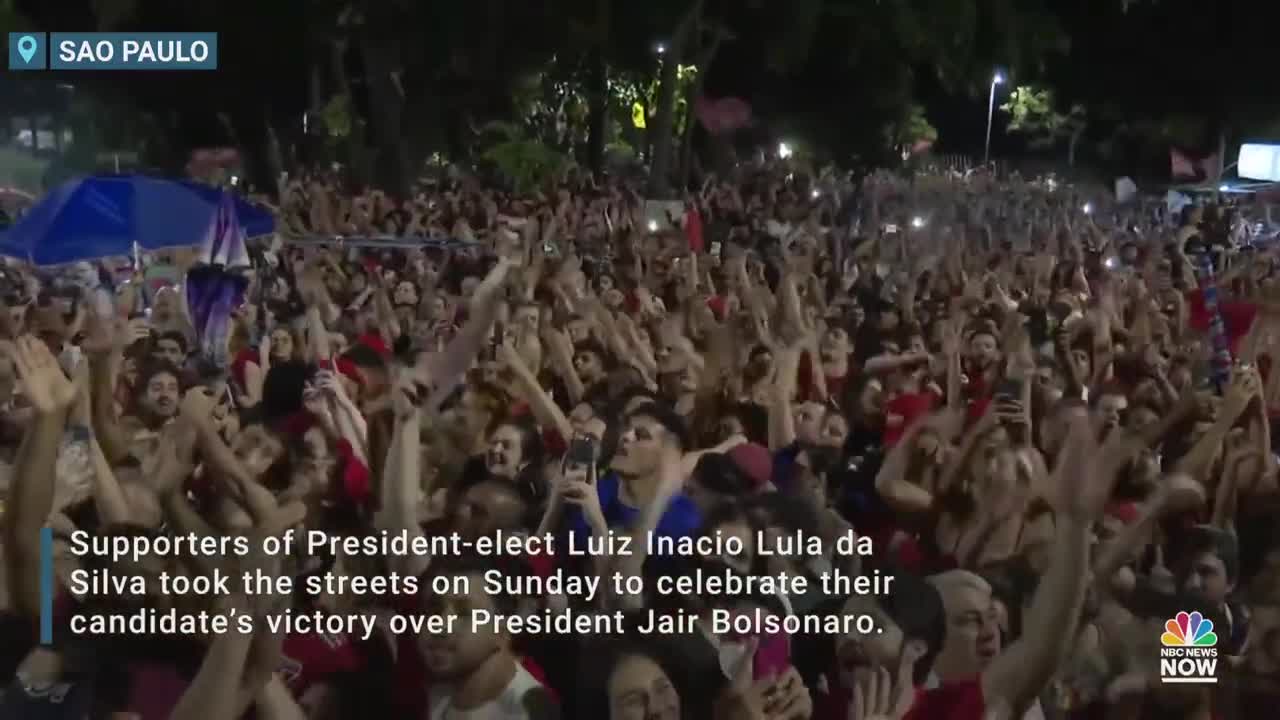 Supporters Of Brazil’s President-Elect Lula da Silva Celebrate Victory Over Bolsonaro