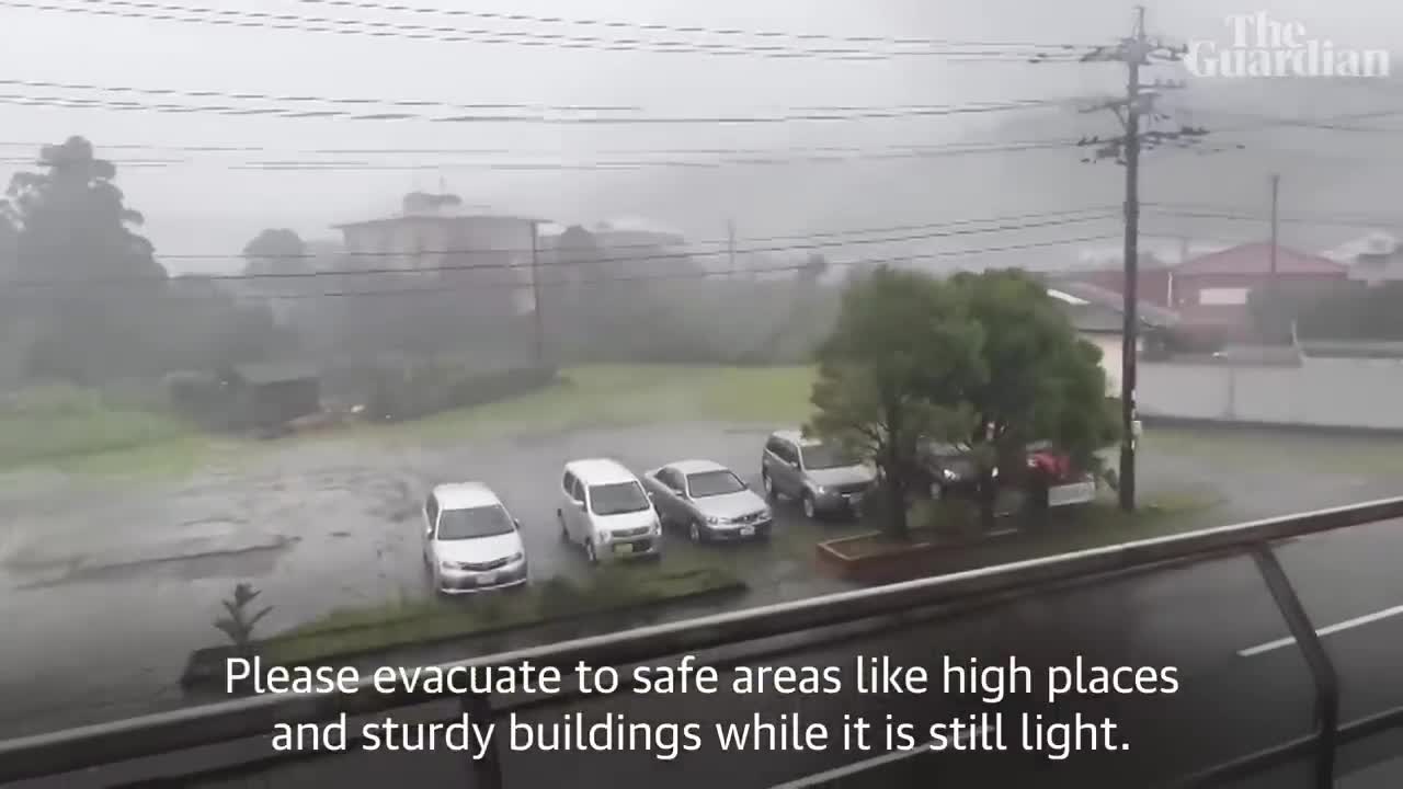 Typhoon Nanmadol hits south-western Japan