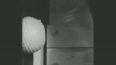 A golf ball hitting steel at 150mph