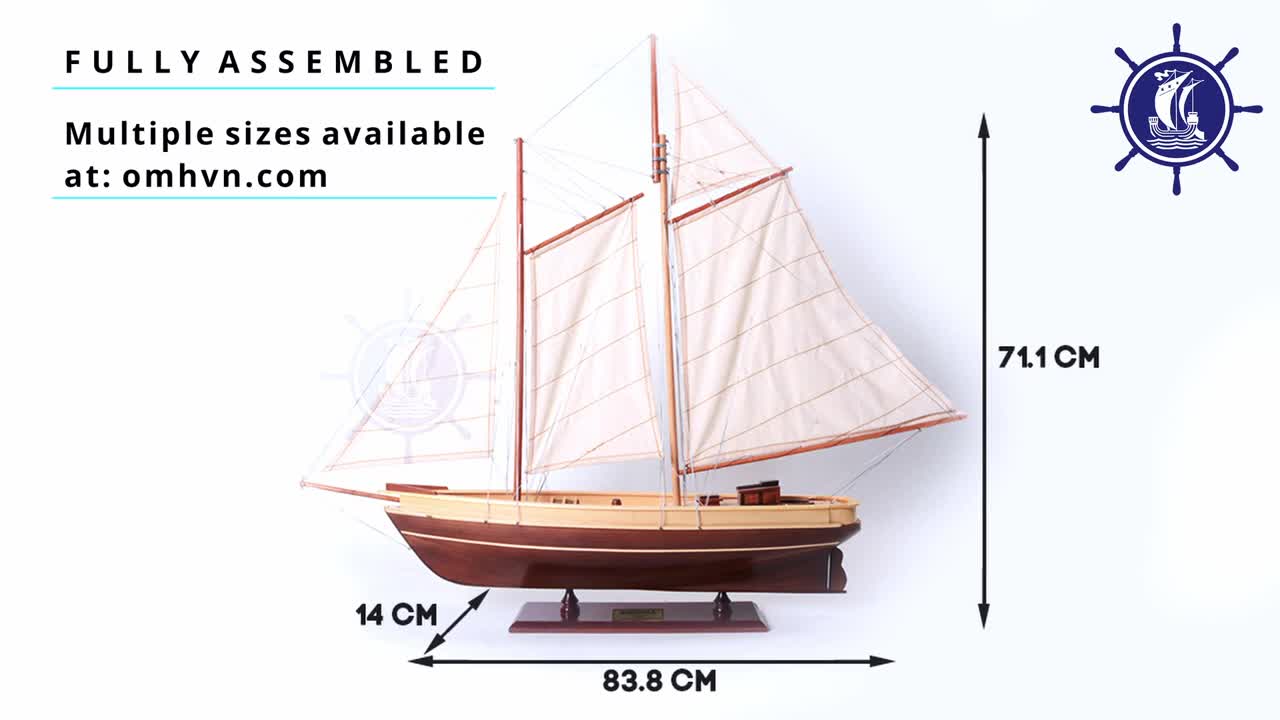 America Small - Wooden Ship Model from OMH