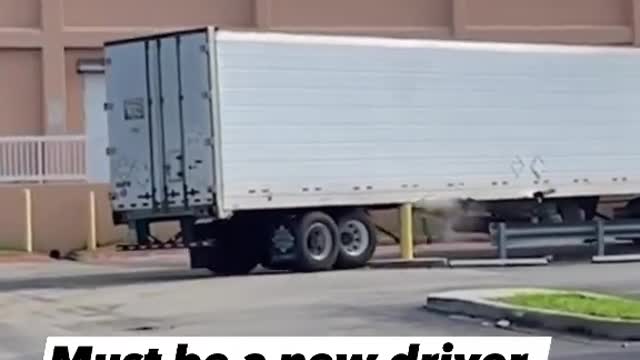Truck driver just pulls off