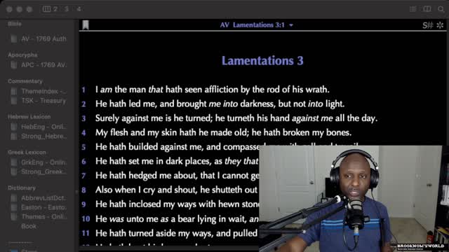 Lamentations chapter 3 verses 1 Through 13