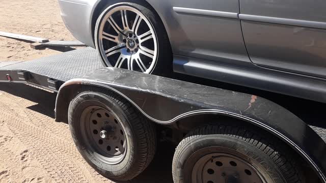 Loading a bmw m3 on my trailer