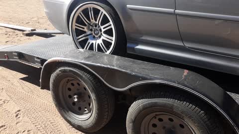 Loading a bmw m3 on my trailer