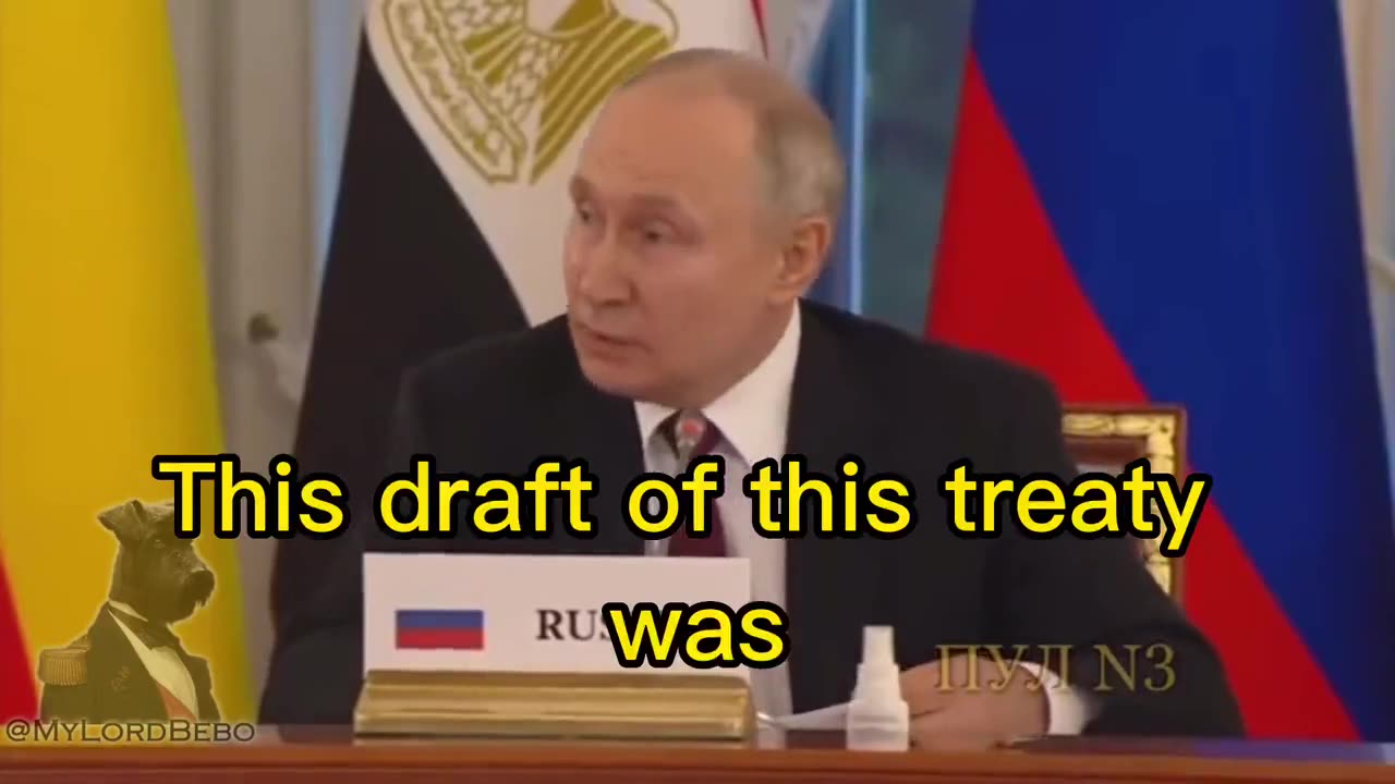 Putin on Russia/Ukraine Peace Agreement 1- Spring 2022