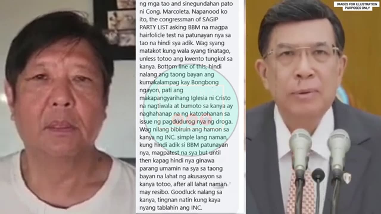 Matapso I-DENY ang P0LV0R0N VIDEO| MATAAS na OPISYAL ng INC HINAMON NA si BBM?| "MAGPADRUGTEST KANA"