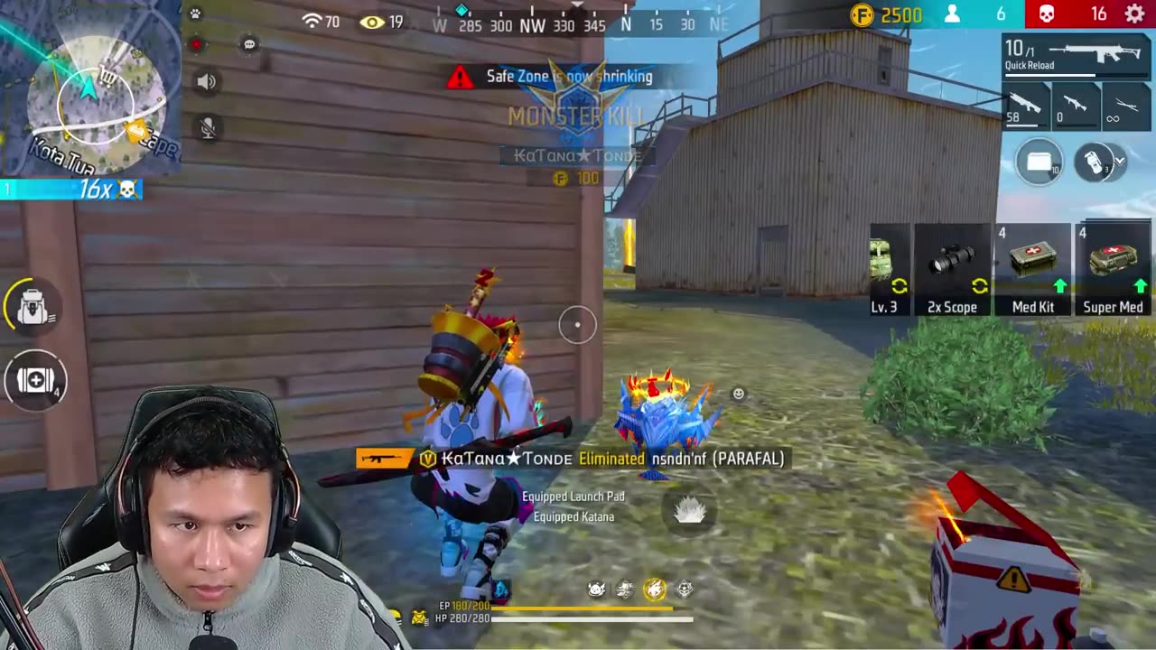 New Ice Wukong 1st Solo Vs Squad Op Gameplay 😱 Tonde Gamer - Free Fire Max