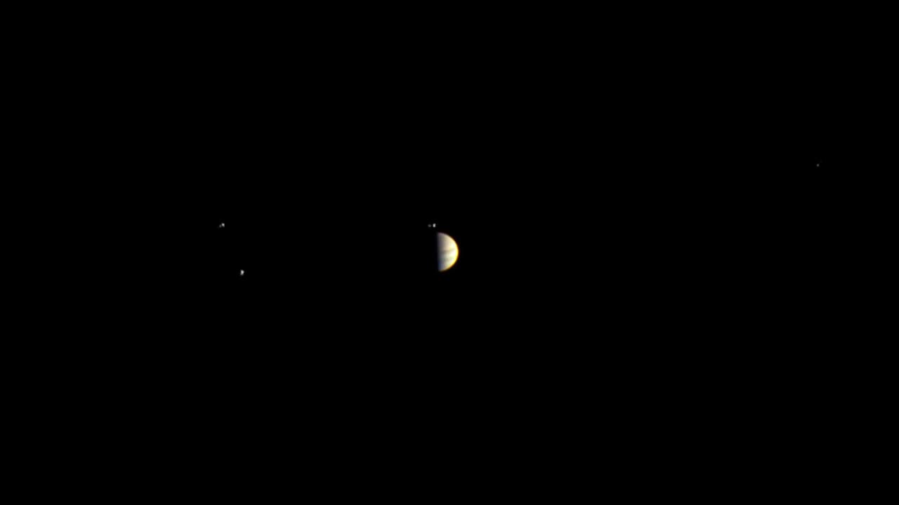 Juno Approach Movie of Jupiter and the Galilean Moons