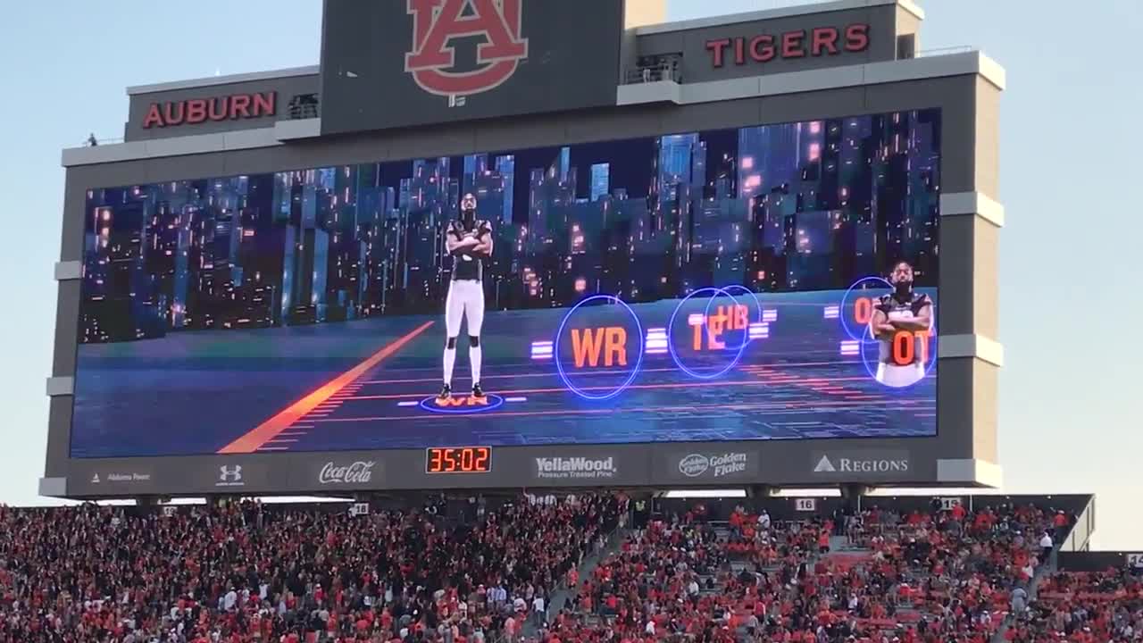 Auburn Tigers In-Stadium Starting Lineup 2017