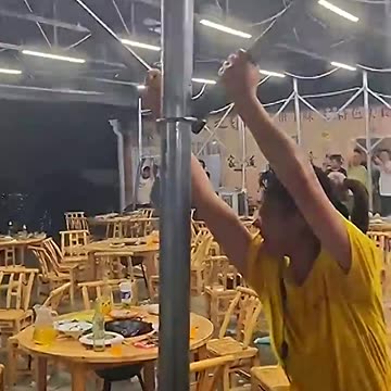 Terrifying video shows wind throwing people into the air #Shorts