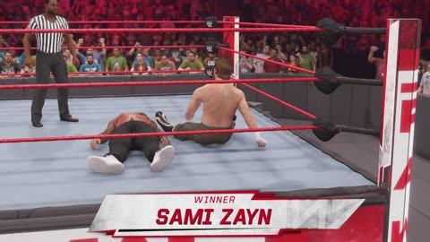 MATCH 30 SAMI ZAYN VS JIMMY USO WITH COMMENTARY