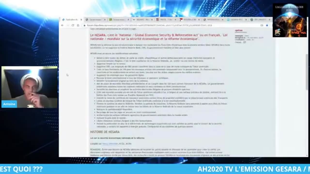 GESARA/NESARA, c'est quoi?, une émission présentée par Antoine