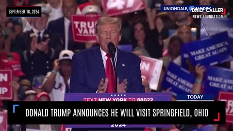 Trump Announces Trip To Springfield, OH