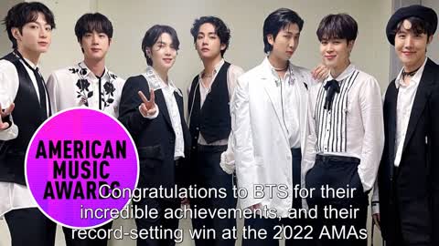 BTS Sets New Record With Their "Favorite Pop Duo Or Group" Win At The 2022 AMAs