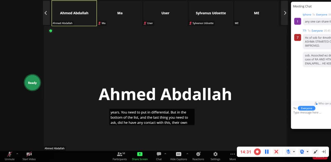 ST5.45 year old man with SOB MRCPI