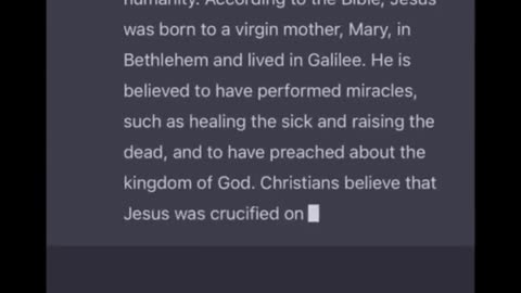 Who is Jesus by chat gpt #AI