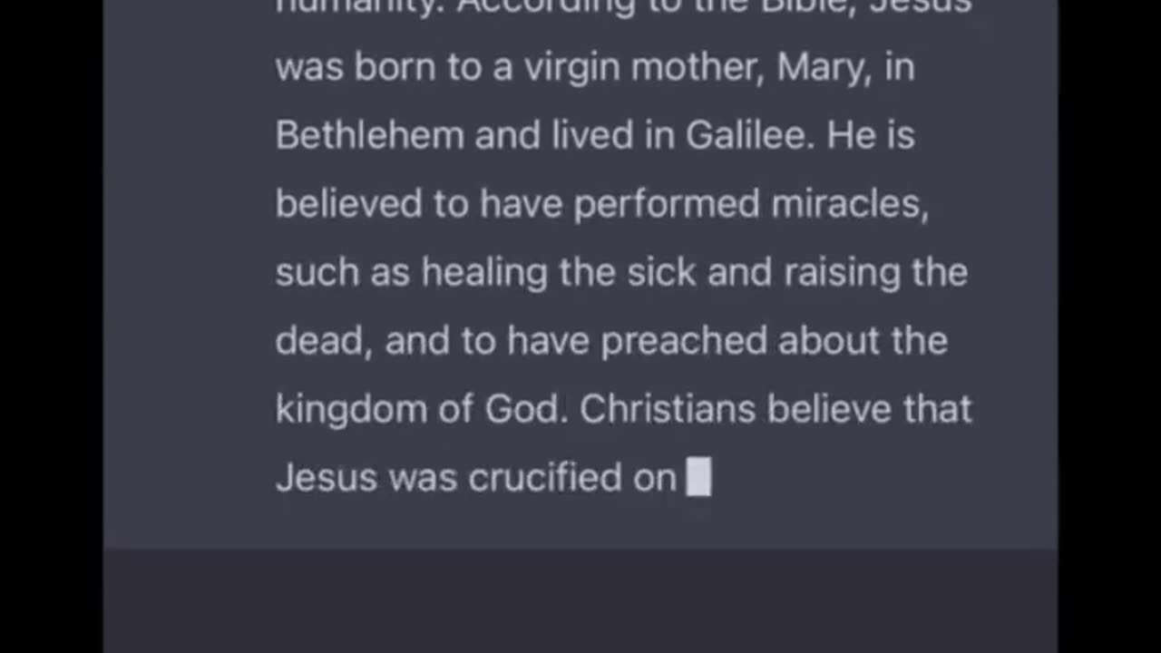 Who is Jesus by chat gpt #AI