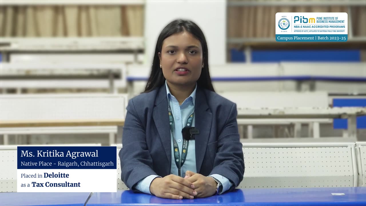 Batch 2023-25 Placements - Ms. Kritika Agarwal at Deloitte