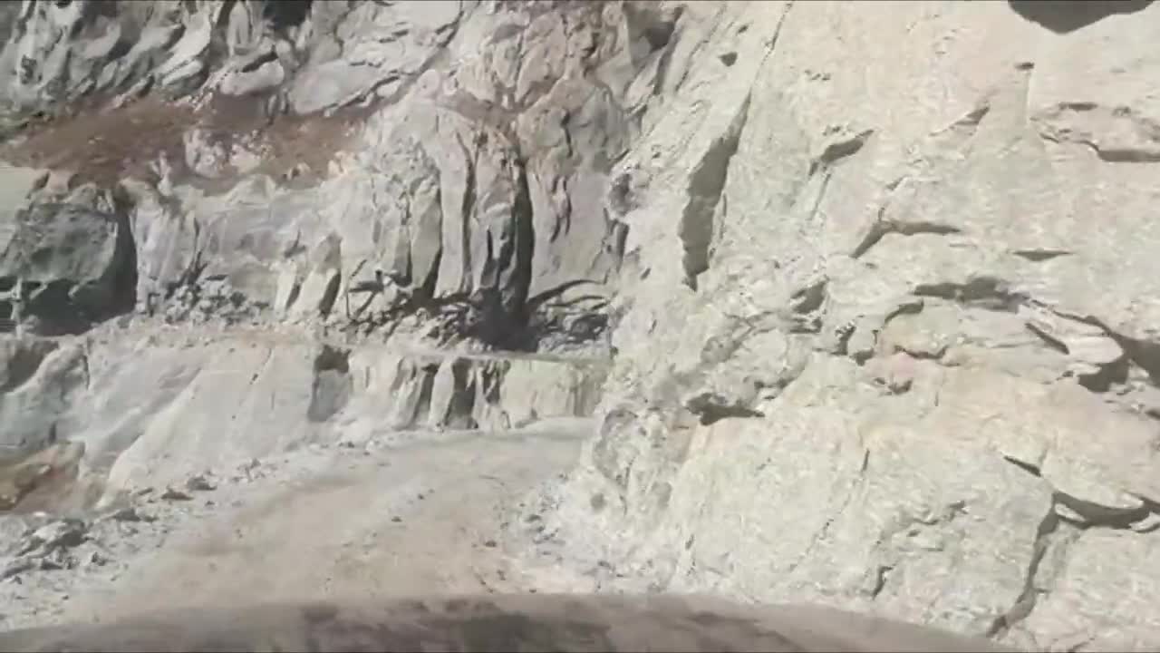 A Mahindra Thar Crossing the Most Dangerous Cliffhanger Road