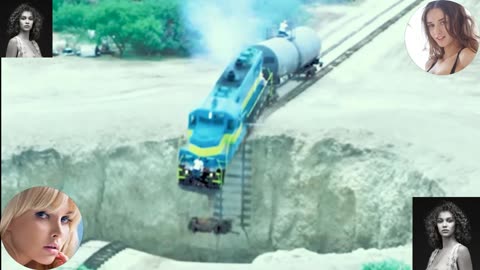 train vs large pit