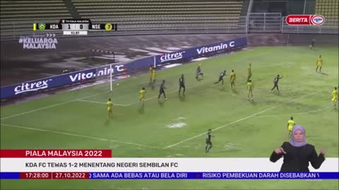 27 OKT 2022 -BERITA WILAYAH-PIALA MALAYSIA 2022-KDA FC TEWAS 1-2 MENENTANG N9 FC